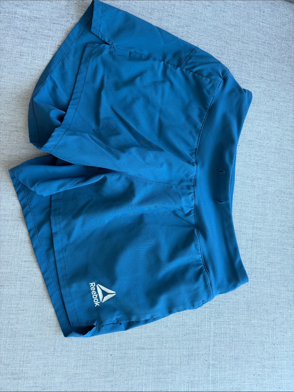 Reebok Women Blue Athletic Training Shorts